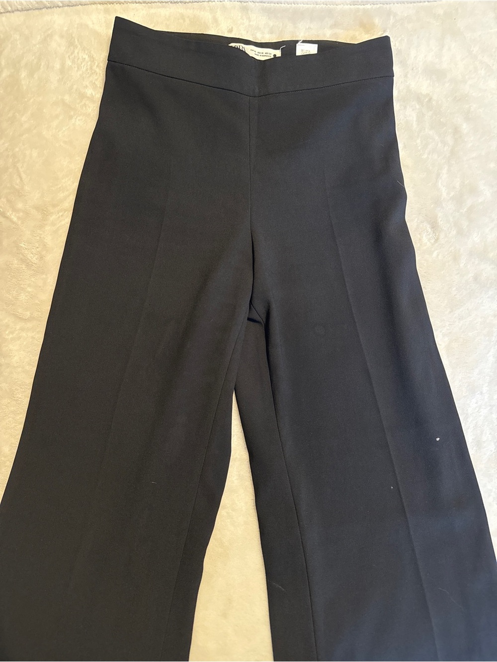 Zara Black Wide-Leg Trousers